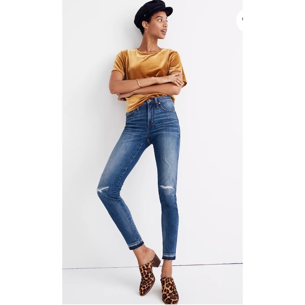Madewell 9" Mid-Rise Skinny Jeans in York Wash‎ 30P